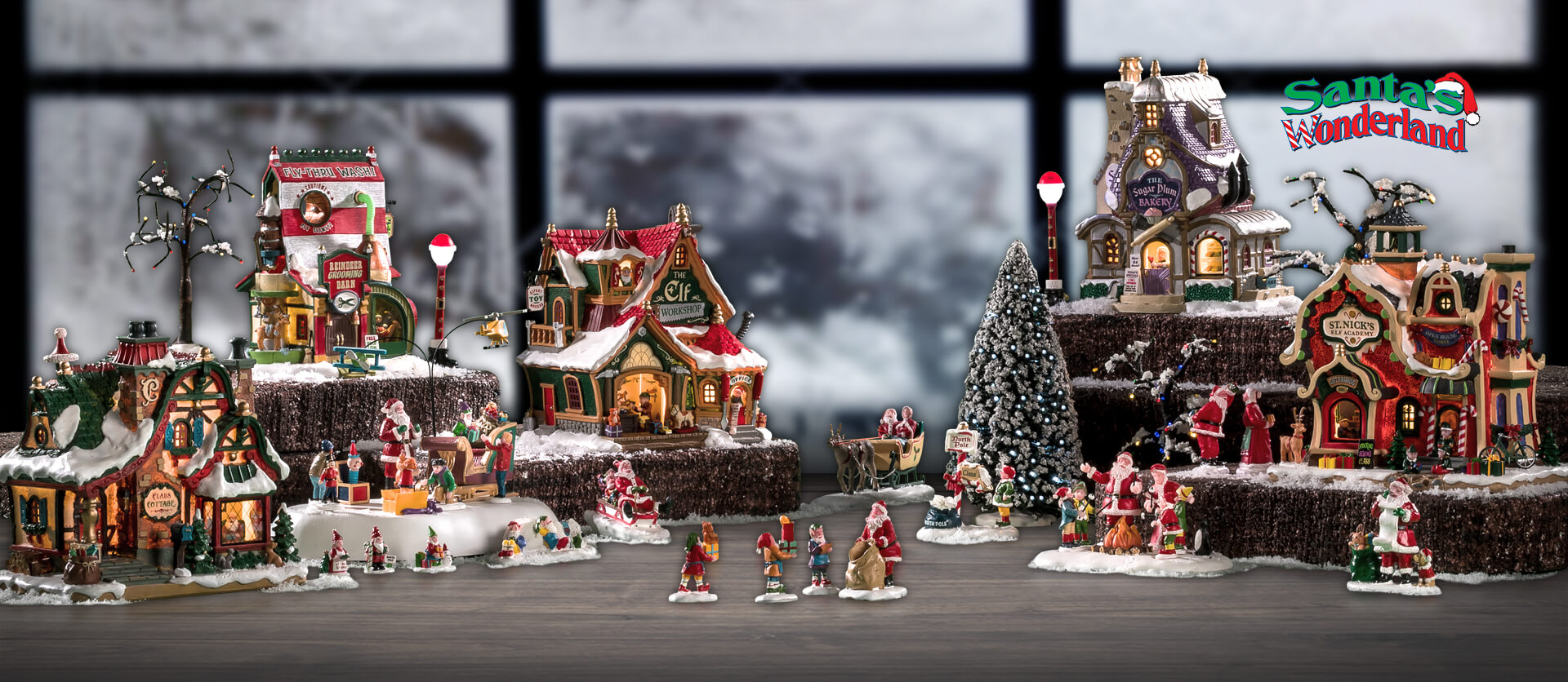 Lemax Santas Wonderland Sights Sounds Elf Made Toy Factory