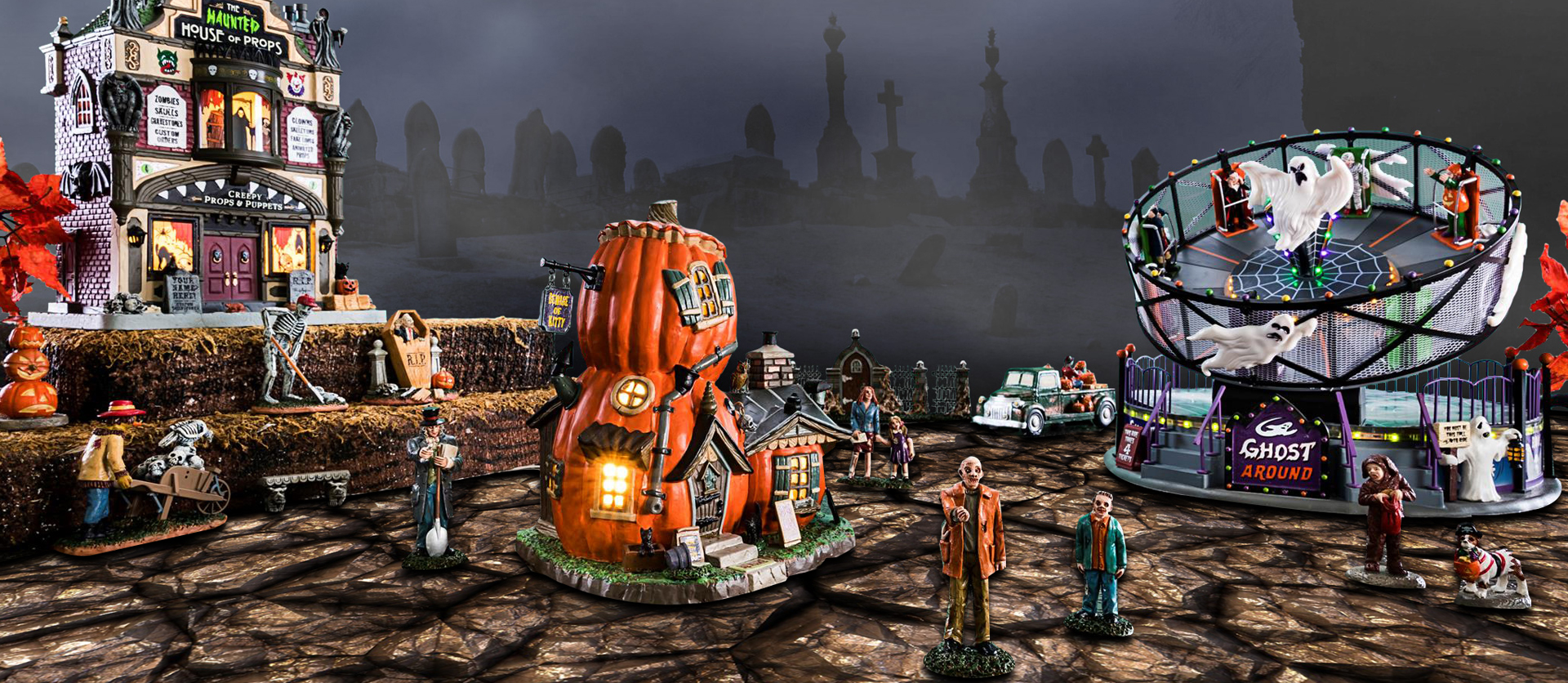 Lemax Spooky Town Lighted Buildings