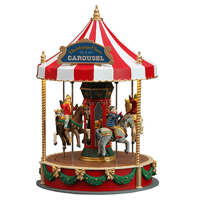 Christmas Carousel Recreation 2022 2021 Christmas Village & Holiday Collectibles.